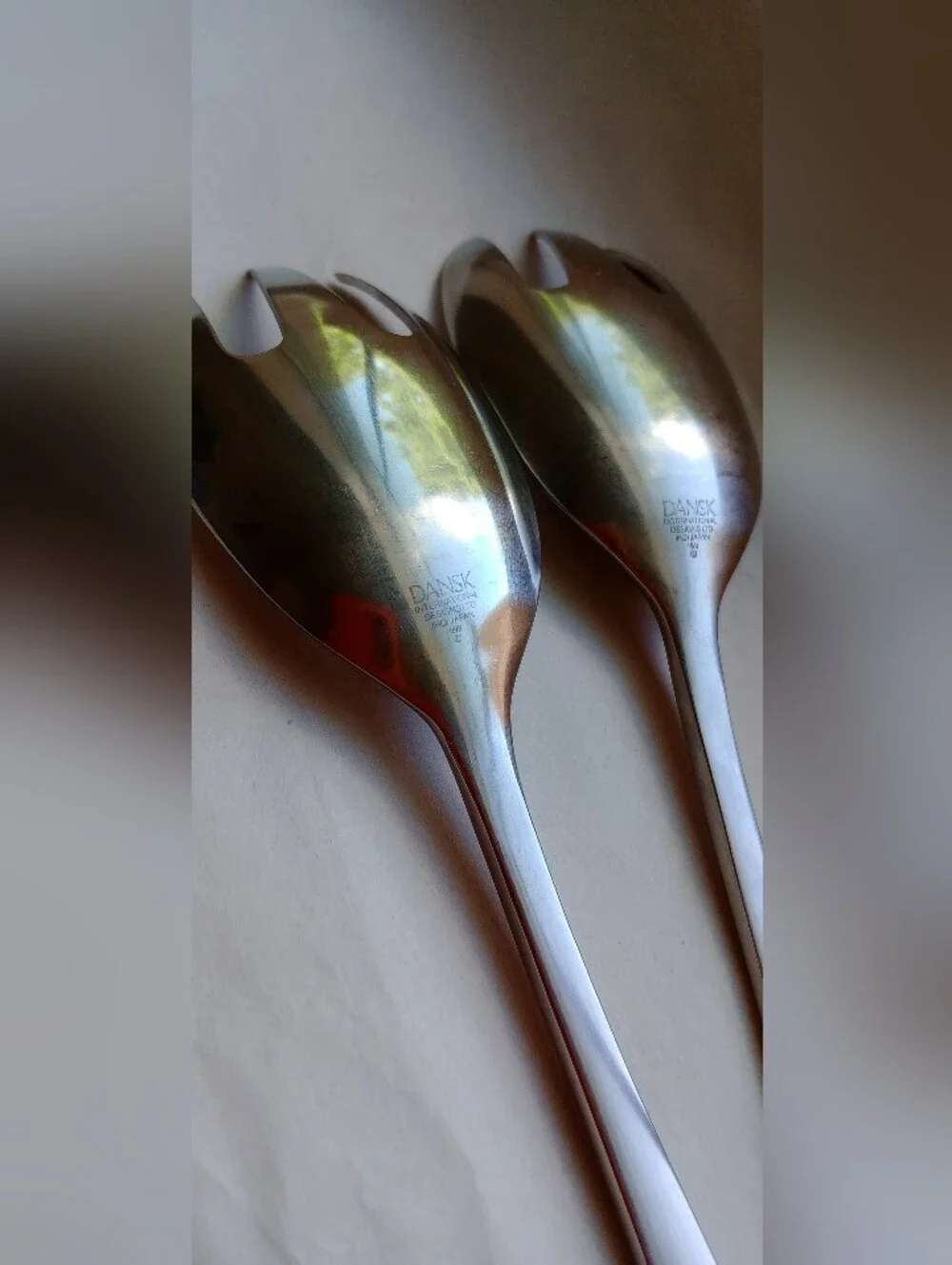 Dansk Variation V Three Piece Salad Set One Spoon Two Sporks Stainless